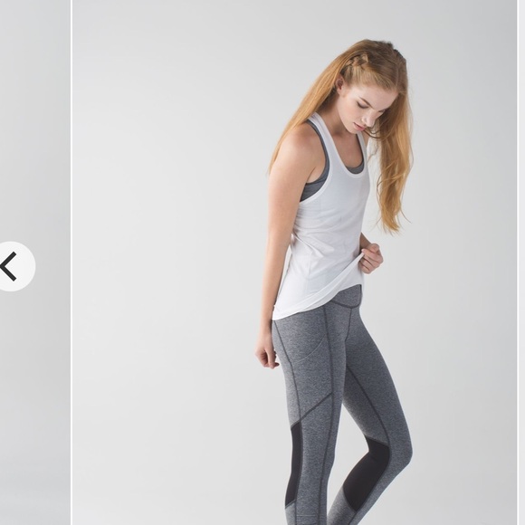 Lululemon Speed Up Crop Heathered Gray/Black Full On Luxtreme - Picture 2 of 12
